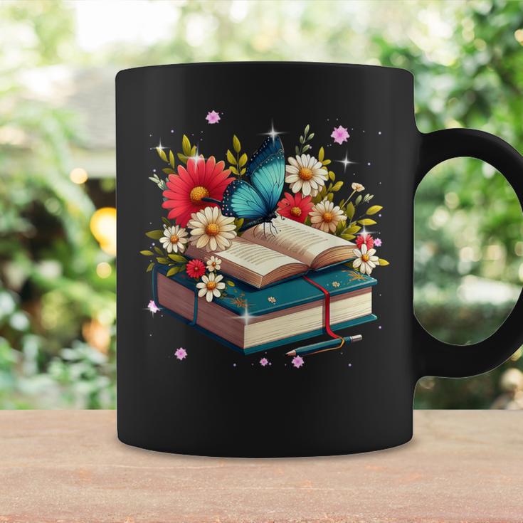 Book Flowers And Butterfly Beautiful Reading Reader Graphic Print Coffee Mug Gifts ideas