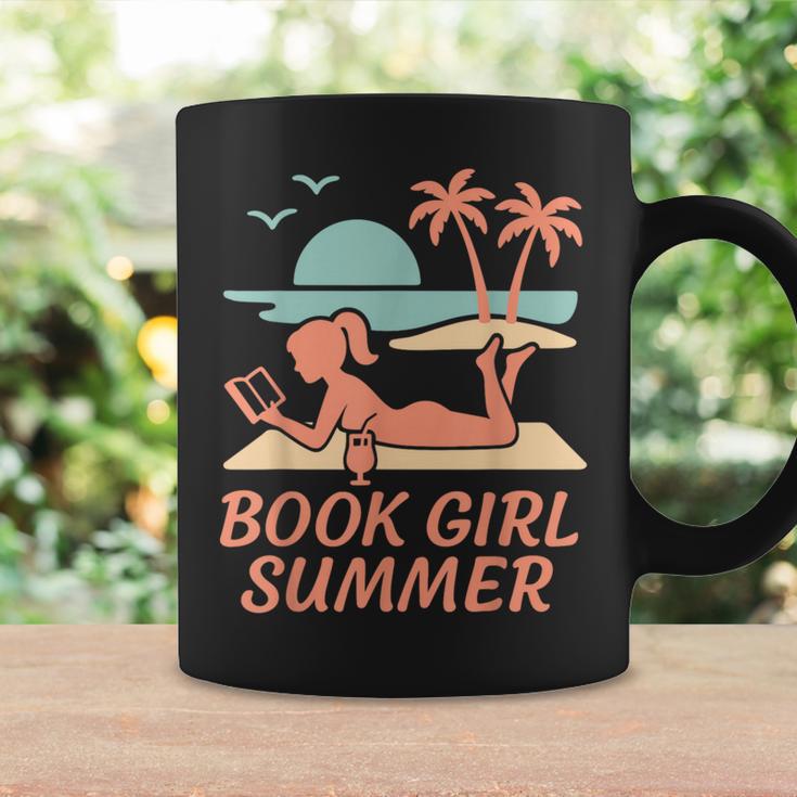 Book Girl Summer Book Reading Retro Sunset Graphic Print Coffee Mug Gifts ideas