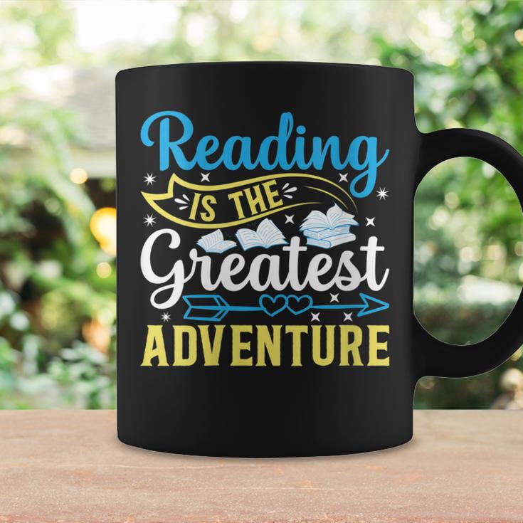 Book Librarian Reading Is The Greatest Adventure Book Lover Graphic Print Coffee Mug Gifts ideas