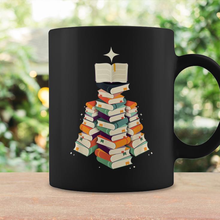 Book Lover Bookworm Librarian Merry Christmas Tree Graphic Print Coffee Mug Gifts ideas