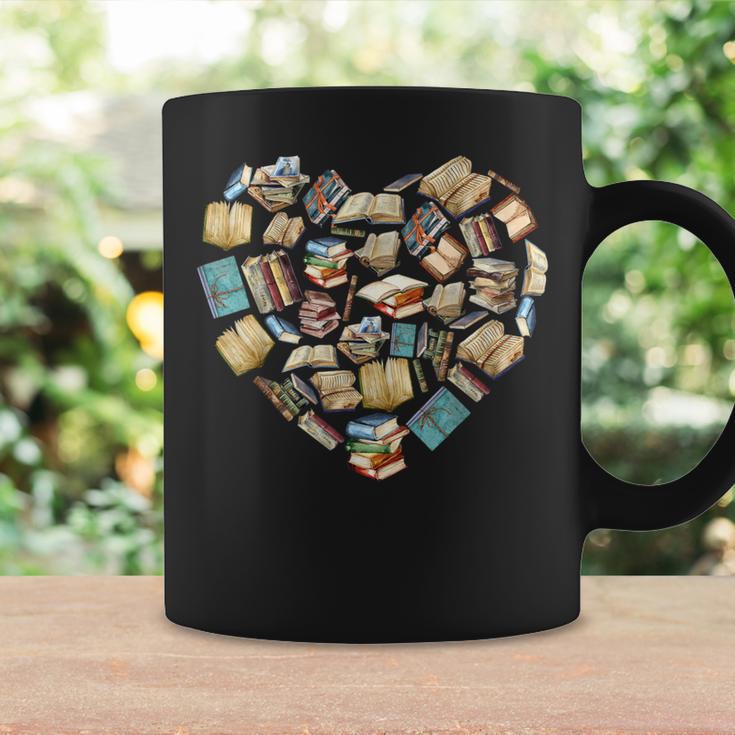 Book Lover Heart Shape Valentines Day Librarian Squad Gift Graphic Print Coffee Mug Gifts ideas