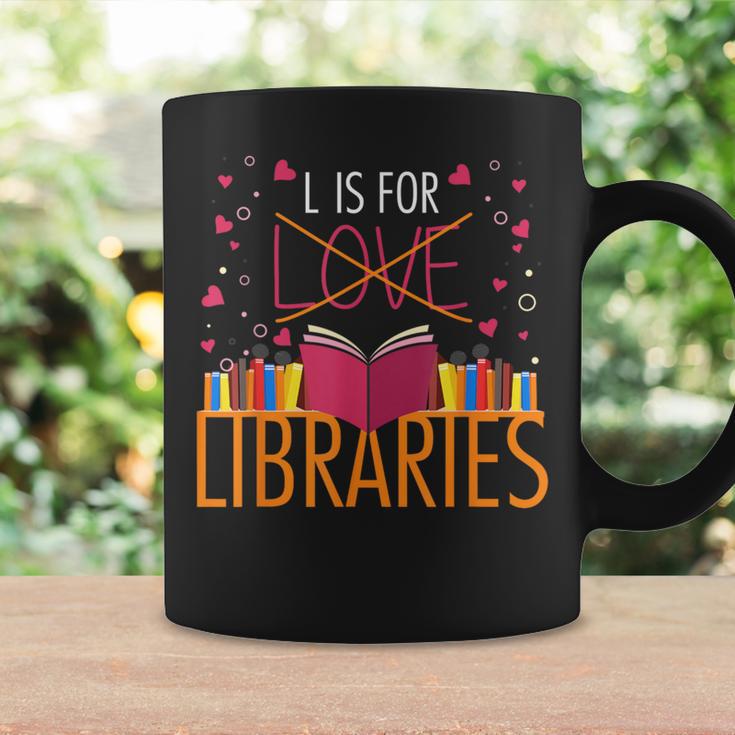 Book Lover L Is For Libraries Librarian Valentines Graphic Print Coffee Mug Gifts ideas