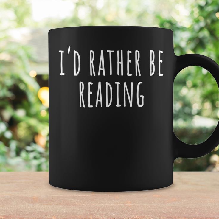 Book Lovers I'd Rather Be Reading Adults Kids Bookish Graphic Print Coffee Mug Gifts ideas