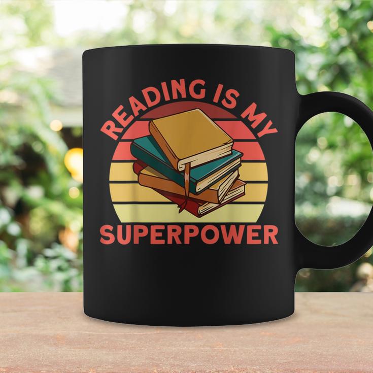 Book Lovers Reading Is My Superpower Avid Readers Bookworms Graphic Print Coffee Mug Gifts ideas