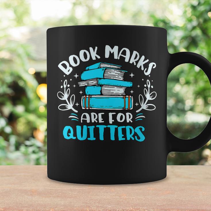 Book Marks Are For Quitters Bookworm Reading Graphic Print Coffee Mug Gifts ideas