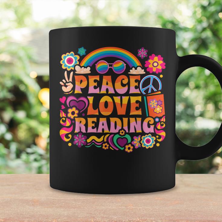 Book Peace Bookworm Hippie Rainbow Peace Sign Graphic Print Coffee Mug Gifts ideas