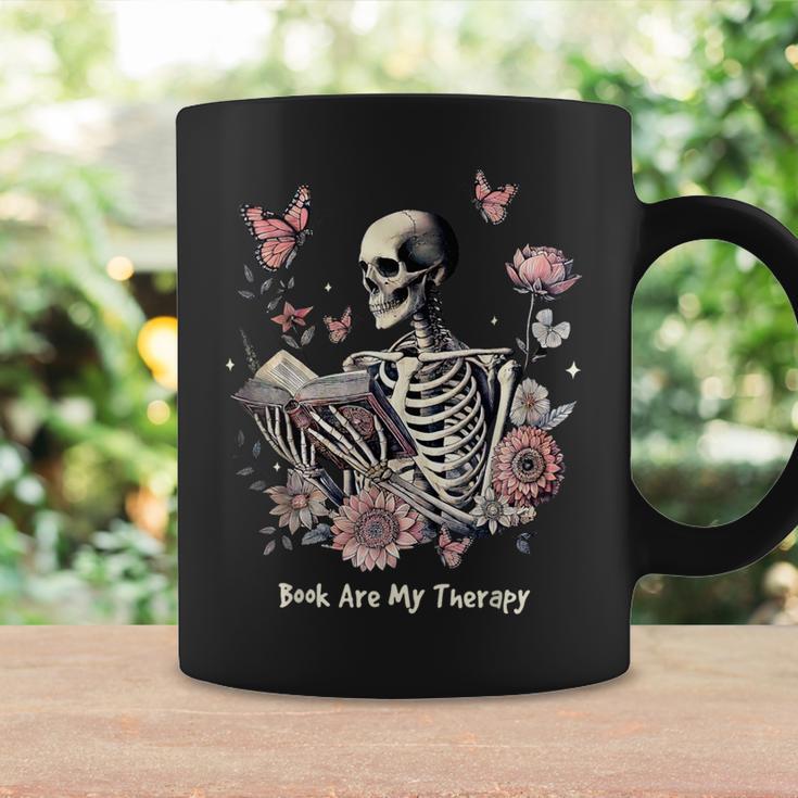Book Are My Therapy Skeleton Book Reading Floral Butterfly Graphic Print Coffee Mug Gifts ideas Book Are My Therapy Skeleton Book Reading Floral Butterfly Graphic Print Coffee Mug Gifts ideas