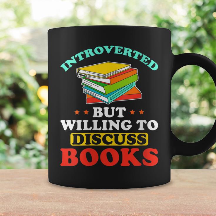Book Reading Introverted But Willing To Discuss Books Graphic Print Coffee Mug Gifts ideas