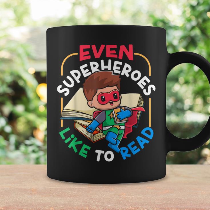 Book Reading Superheroes Like To Read Graphic Print Coffee Mug Gifts ideas