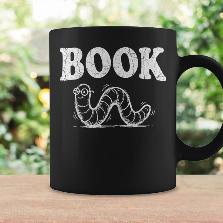 Book Worm Visual Pun Vintage Reading Lover Graphic Print Coffee Mug Gifts ideas