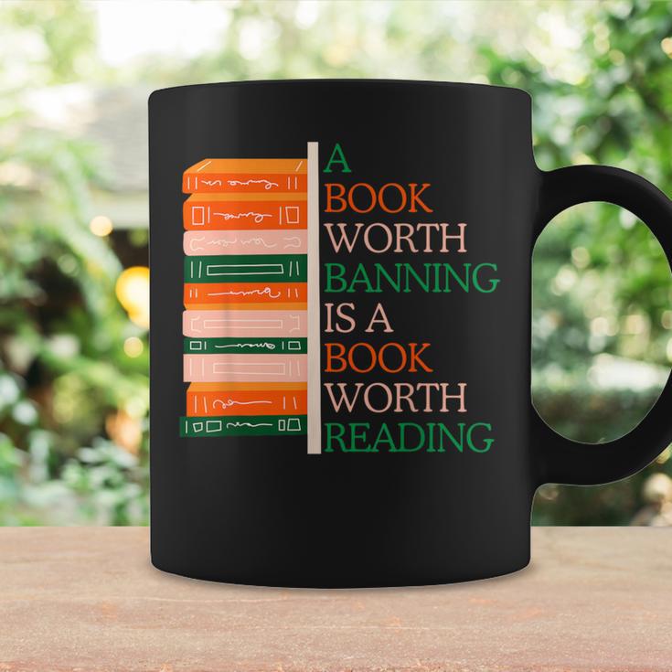 A Book Worth Banning Is a Book Worth Reading Banned Books Graphic Print Coffee Mug Gifts ideas