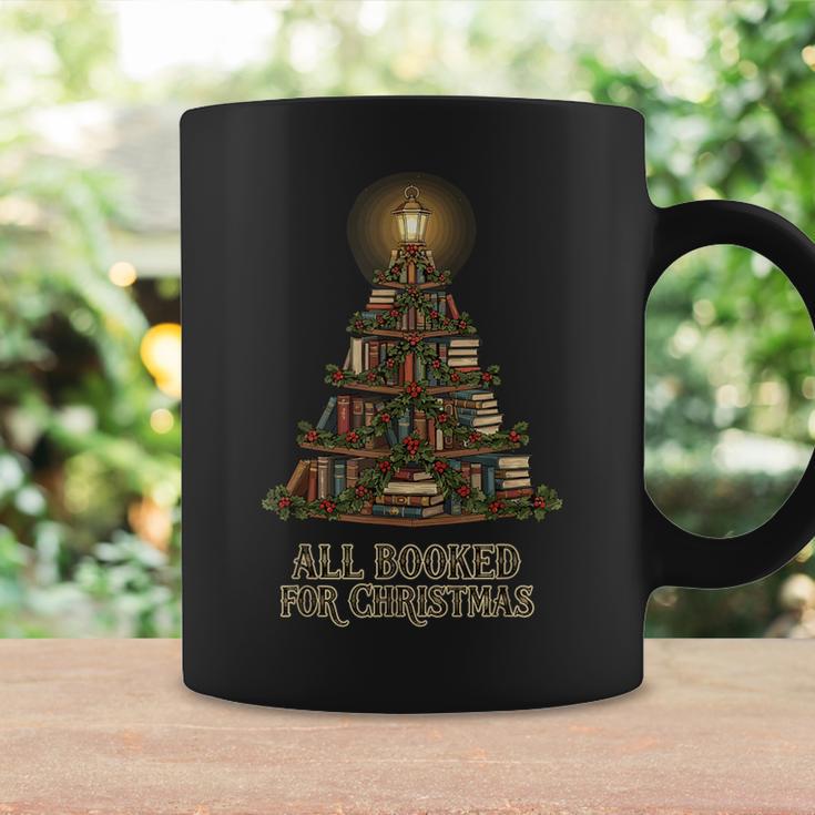 All Booked For Christmas Book Tree Book Lover Teacher Graphic Print Coffee Mug Gifts ideas