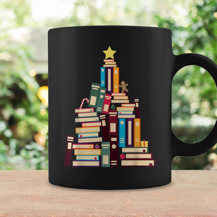 Booklovers Christmas Book Tree Graphic Print Coffee Mug Gifts ideas