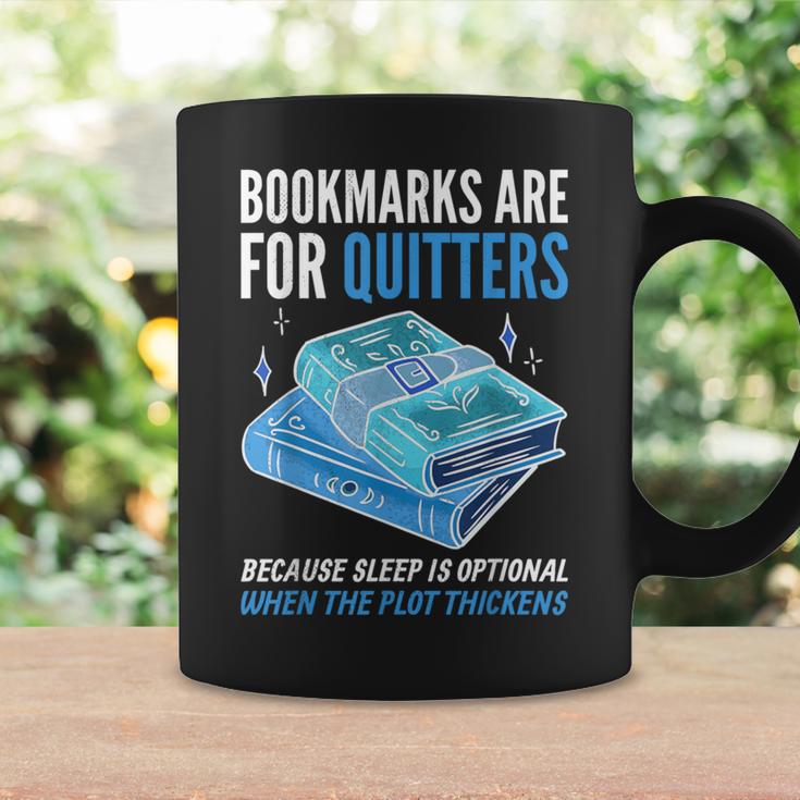 Bookmarks Are For Quitters Book Lover Saying Graphic Print Coffee Mug Gifts ideas
