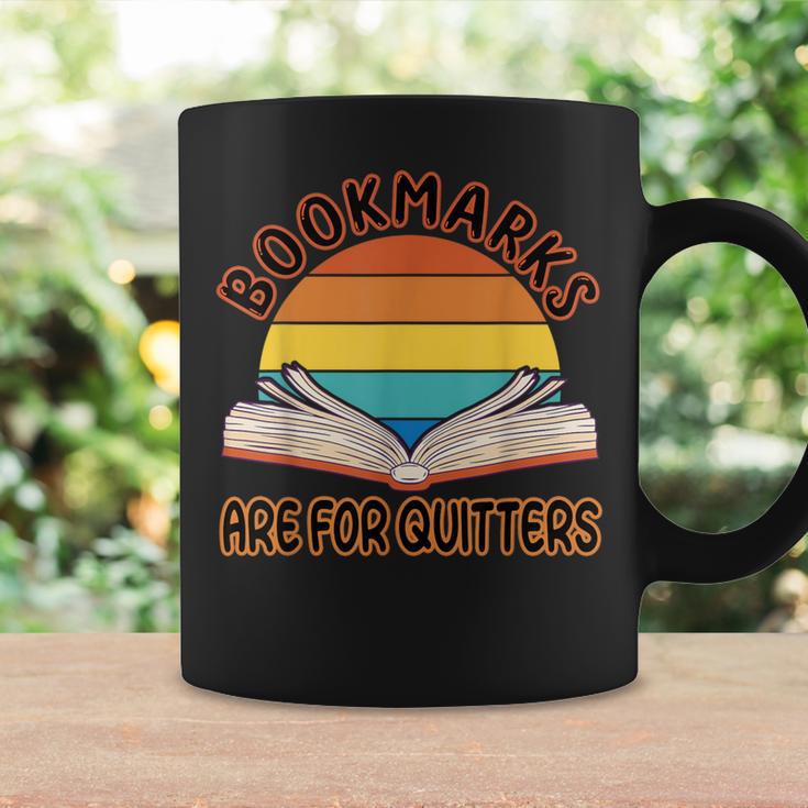 Bookmarks Are For Quitters Reading Books Book Reader Graphic Print Coffee Mug Gifts ideas