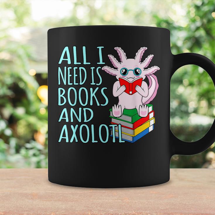 Books And Axolotl Kawaii Animal Axolotls Lover Owner Graphic Graphic Print Coffee Mug Gifts ideas