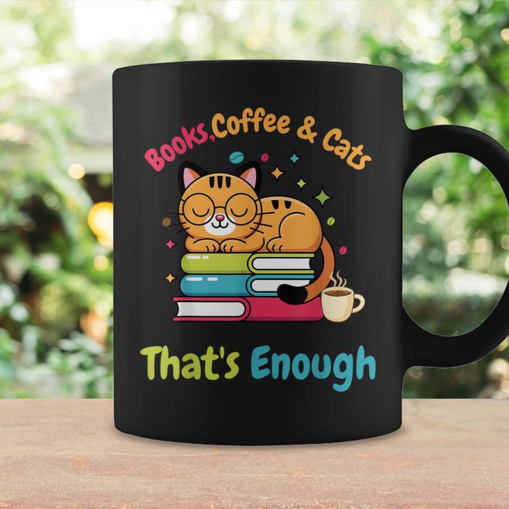 Books Coffee And Cats Thats Enough Cat Lover Graphic Print Coffee Mug Gifts ideas