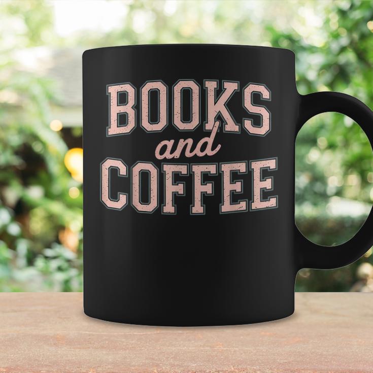 Books And Coffee Vintage Reading Lover Typography Graphic Print Coffee Mug Gifts ideas