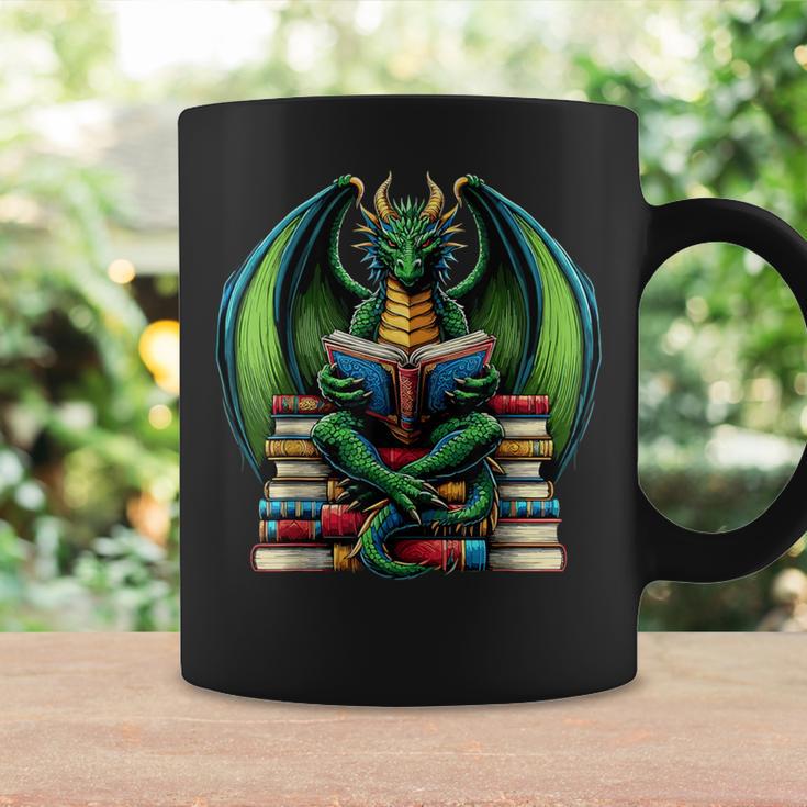 Books Dragon Reading Book Graphic Print Coffee Mug Gifts ideas