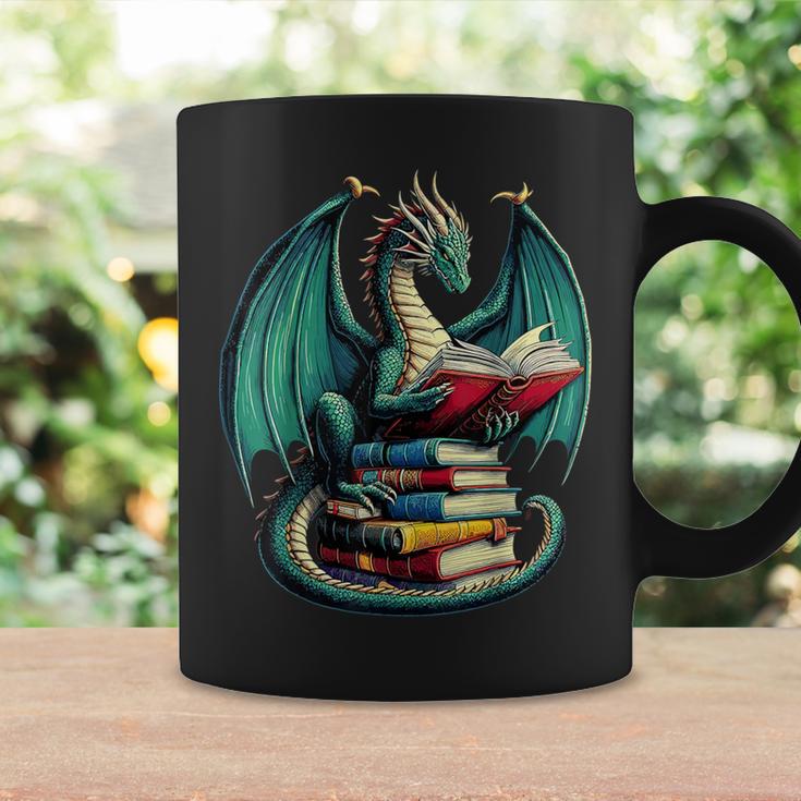 Books Dragon Reading Book Lover Graphic Print Coffee Mug Gifts ideas