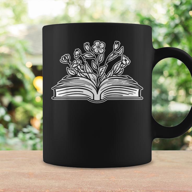 Books Flowers Library Bibliophile Literature Novel Bookworm Graphic Print Coffee Mug Gifts ideas