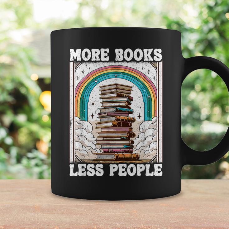 More Books Less People Mystic Book Rainbow Reading Book Graphic Print Coffee Mug Gifts ideas