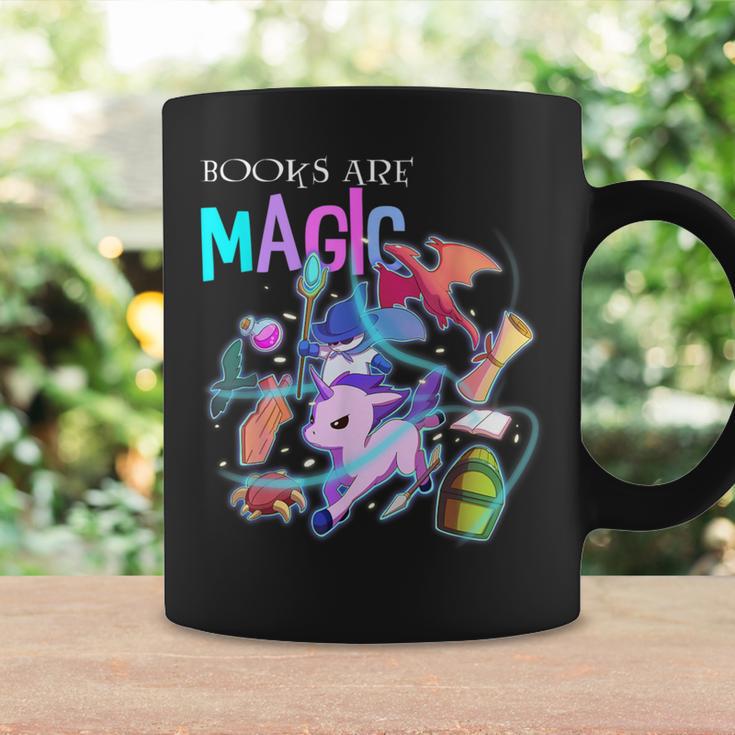 Books Are Magic Fantasy Bookworm Graphic Print Coffee Mug Gifts ideas