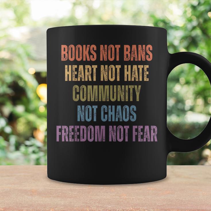 Books Not Bans Heart Not Hate Community Not Chaos Graphic Print Coffee Mug Gifts ideas Books Not Bans Heart Not Hate Community Not Chaos Graphic Print Coffee Mug Gifts ideas