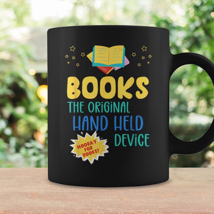 Books The Original Hand Held Device Librarian Read Teacher For Men Women Kids Graphic Print Coffee Mug Gifts ideas