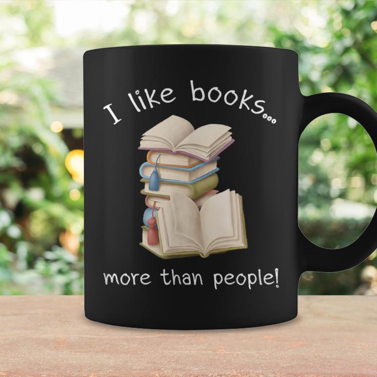 I Like Books More Than People Reading Book Lover Graphic Print Coffee Mug Gifts ideas