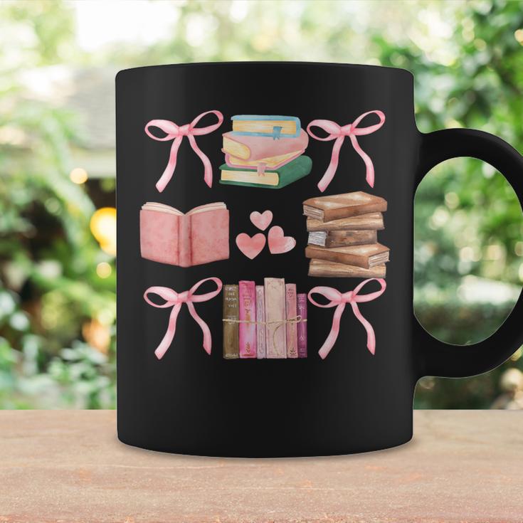 Books And Pink Bows Booktok Coquette Preppy Graphic Print Coffee Mug Gifts ideas