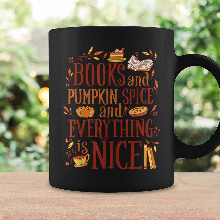 Books And Pumpkin Spice Cute Fall Aesthetic Graphic Print Coffee Mug Gifts ideas
