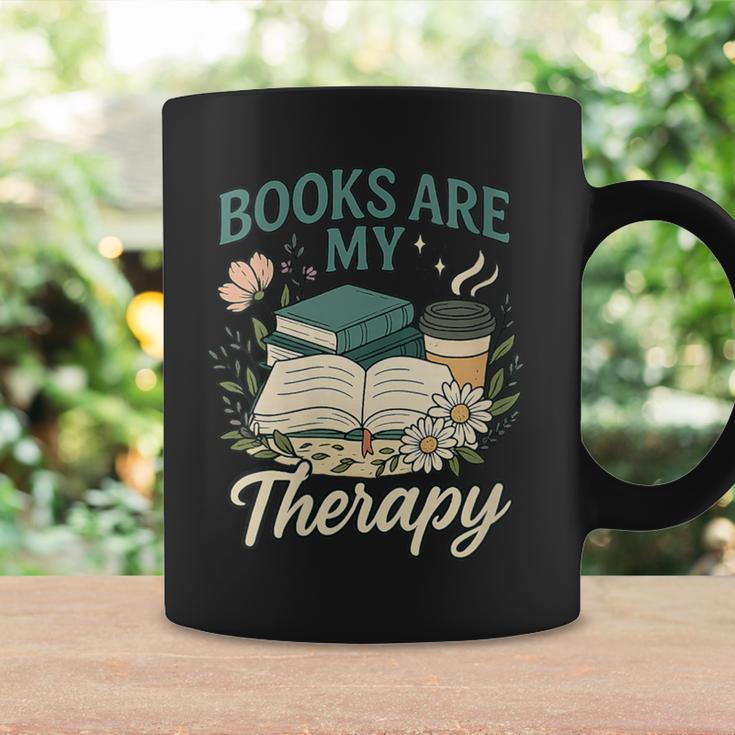 Books Are My Therapy Cozy Book Lover Reading & Coffee Graphic Print Coffee Mug Gifts ideas Books Are My Therapy Cozy Book Lover Reading & Coffee Graphic Print Coffee Mug Gifts ideas