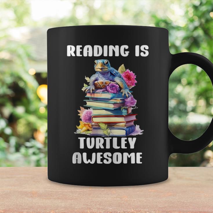 Books Reading Is Fun Turtely Awesome Sea Turtle Reading Book Graphic Print Coffee Mug Gifts ideas