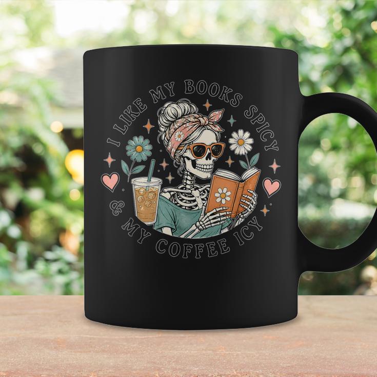 Books Spicy Coffee ICY Book Booktrovert Librarian Bookish Graphic Print Coffee Mug Gifts ideas