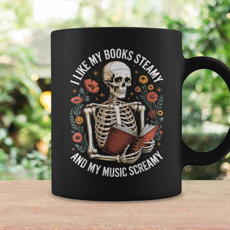 I Like My Books Steamy And My Music Screamy Graphic Print Coffee Mug Gifts ideas