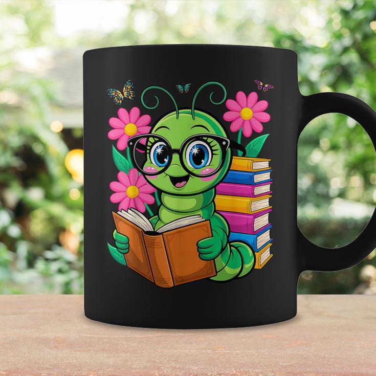 Bookworm Costume Kawaii Reading Worm For World Book Day Graphic Print Coffee Mug Gifts ideas