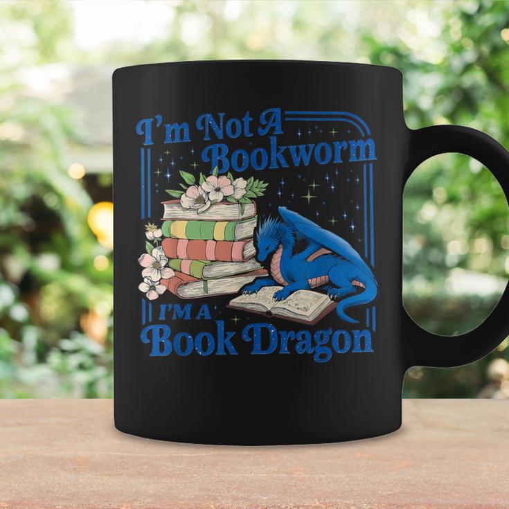 Bookworm I'm A Book Blue Dragon Fantasy Reader Bookish Graphic Print Coffee Mug Gifts ideas