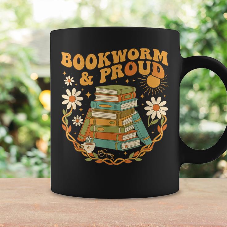 Bookworm And Proud Retro Reading Aesthetic Books Library Graphic Print Coffee Mug Gifts ideas