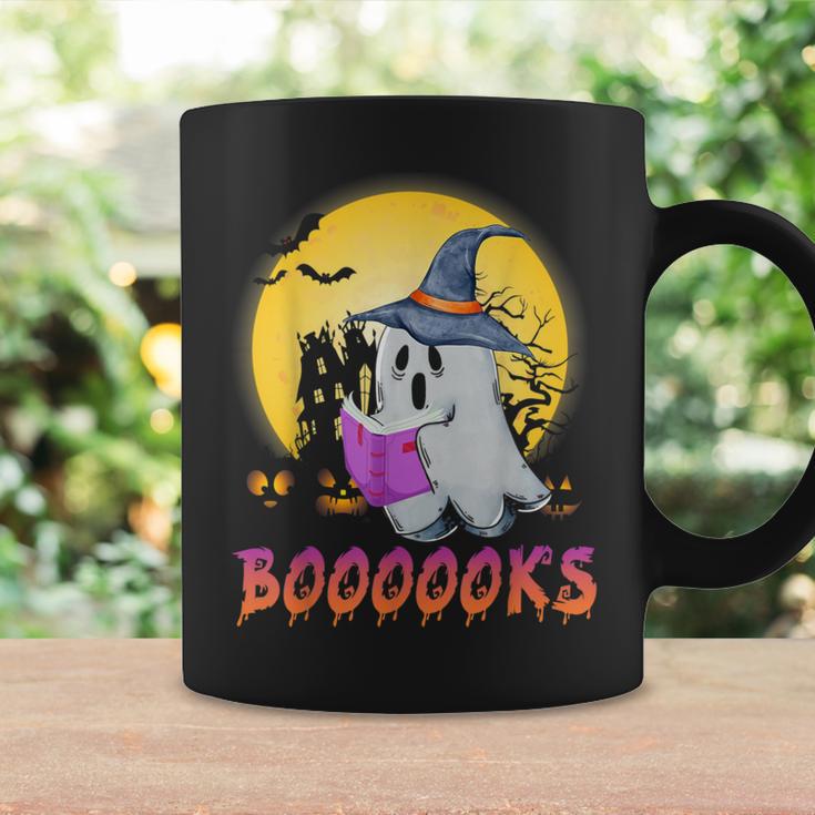 Boooks Cute Ghost Book Reading Halloween 2022 Teacher For Men Women Kids Graphic Print Coffee Mug Gifts ideas