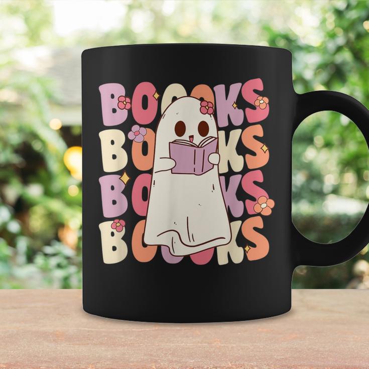 Boooks Halloween Ghost Pun Boo Books Groovy Ghost Graphic Print Coffee Mug Gifts ideas