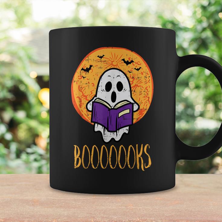 Boooks Moon Ghost Reading Halloween Bookworm Librarian Book Graphic Print Coffee Mug Gifts ideas