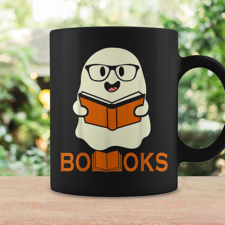 Booooks Ghost Boo Read Books Library Teacher Halloween Cute Men Women Kids Graphic Print Coffee Mug Gifts ideas