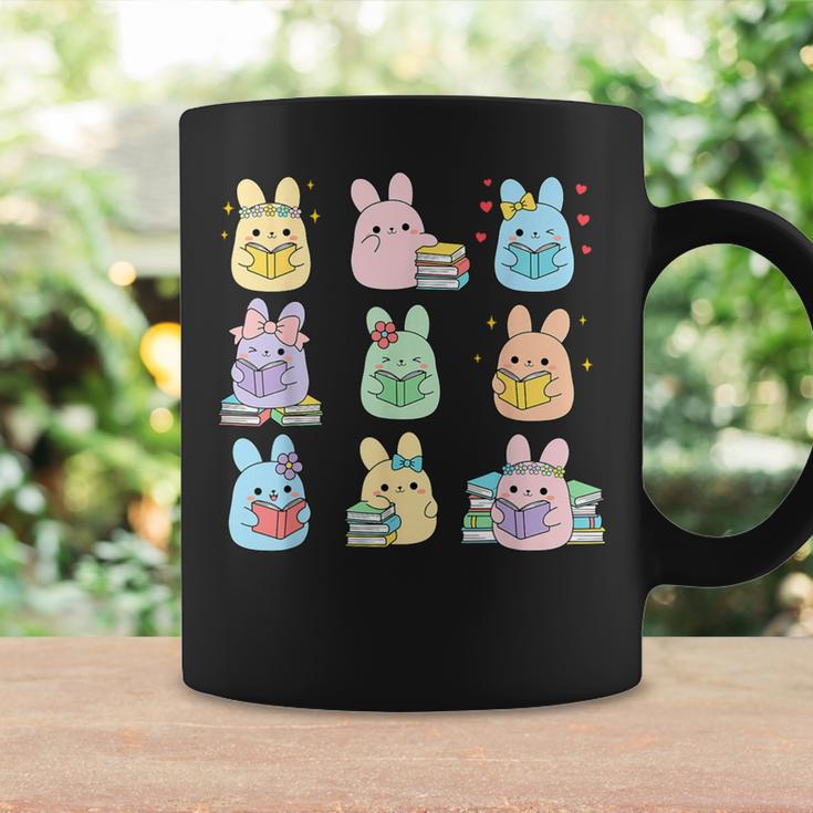 Bunny Reading Books Easter Day Teacher Librarian Book Women Graphic Print Coffee Mug Gifts ideas