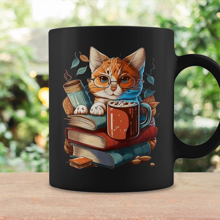 Cat Reading A Book Men Women Kids Graphic Print Coffee Mug Gifts ideas