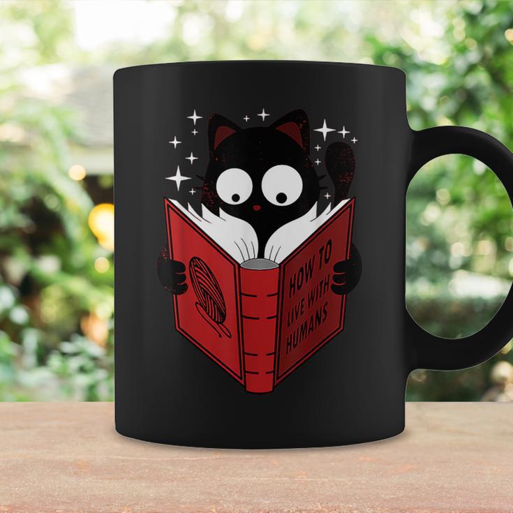 Cat Reads Book How To Live With Humans Graphic Print Coffee Mug Gifts ideas Cat Reads Book How To Live With Humans Graphic Print Coffee Mug Gifts ideas