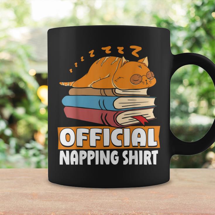 Cat Sleeping Napping Bookworm Reading Book Lover Book Nerd Men Women Kids Graphic Print Coffee Mug Gifts ideas