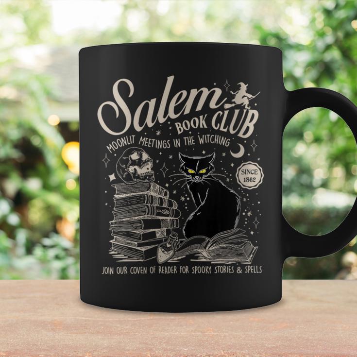 Cat Witch Salem Book Club Reading Halloween Book Lover Graphic Print Coffee Mug Gifts ideas Cat Witch Salem Book Club Reading Halloween Book Lover Graphic Print Coffee Mug Gifts ideas