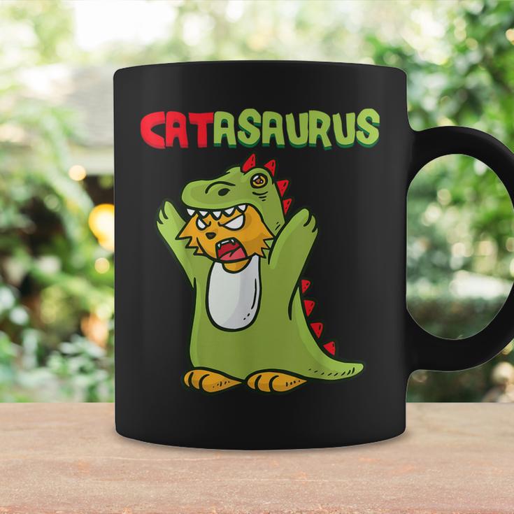 Catasaurus T-Rex Cat Kitten Dinosaur Feline Dino Dragon コーヒーマグ ギフトのアイデア