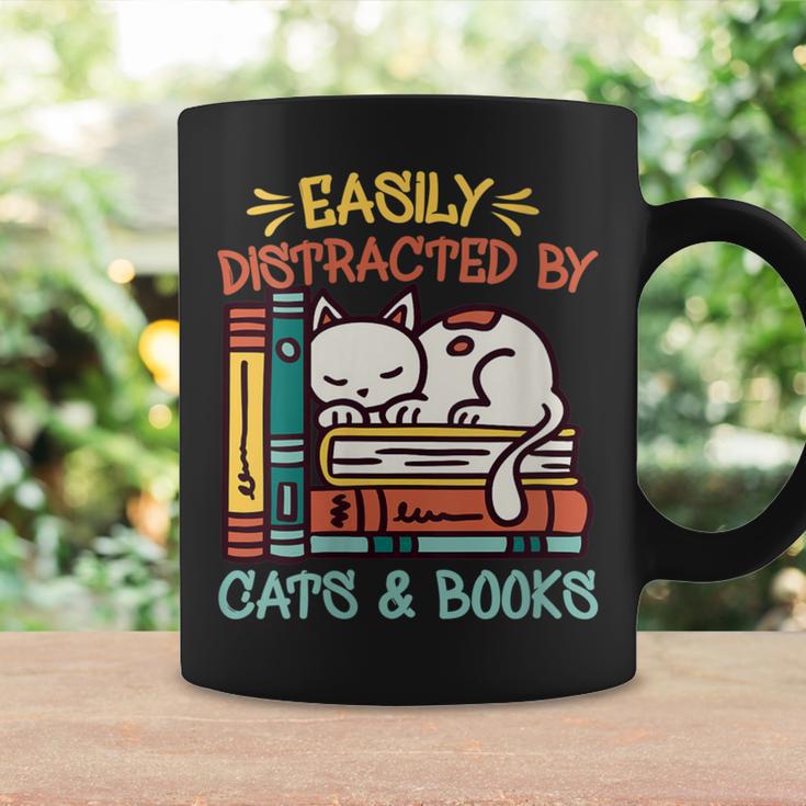 Cats And Books Easily Distracted By Cats And Books Graphic Print Coffee Mug Gifts ideas Cats And Books Easily Distracted By Cats And Books Graphic Print Coffee Mug Gifts ideas